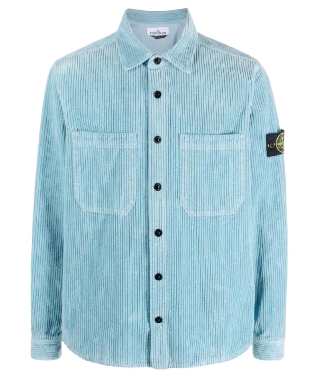 STONE ISLAND Голубая кэжуал рубашка, фото 1