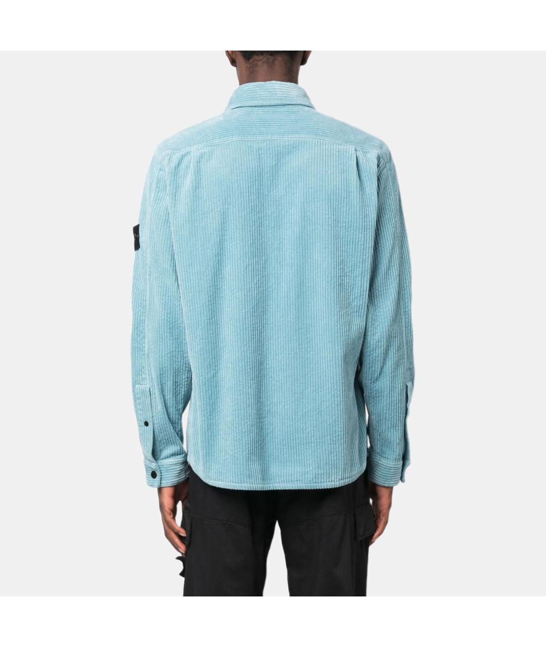 STONE ISLAND Голубая кэжуал рубашка, фото 4