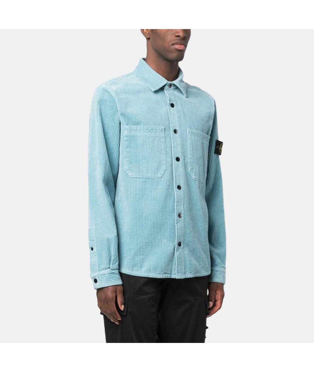 STONE ISLAND Голубая кэжуал рубашка, фото 3