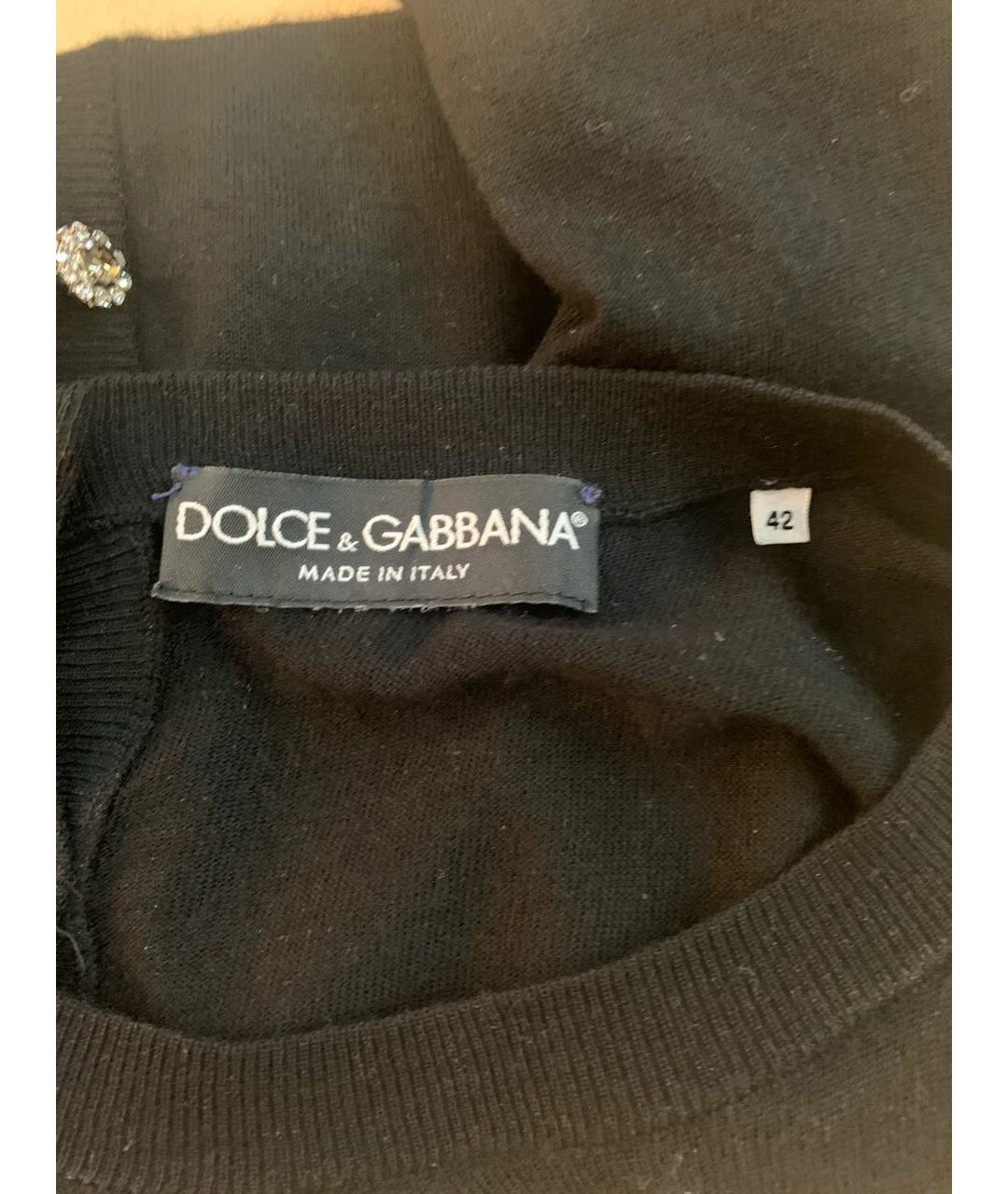 DOLCE&GABBANA Черный кашемировый джемпер / свитер, фото 3