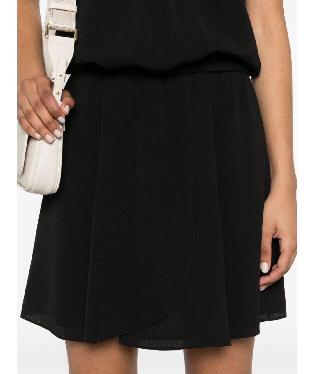 EMPORIO ARMANI Черное хлопковое платье, фото 5