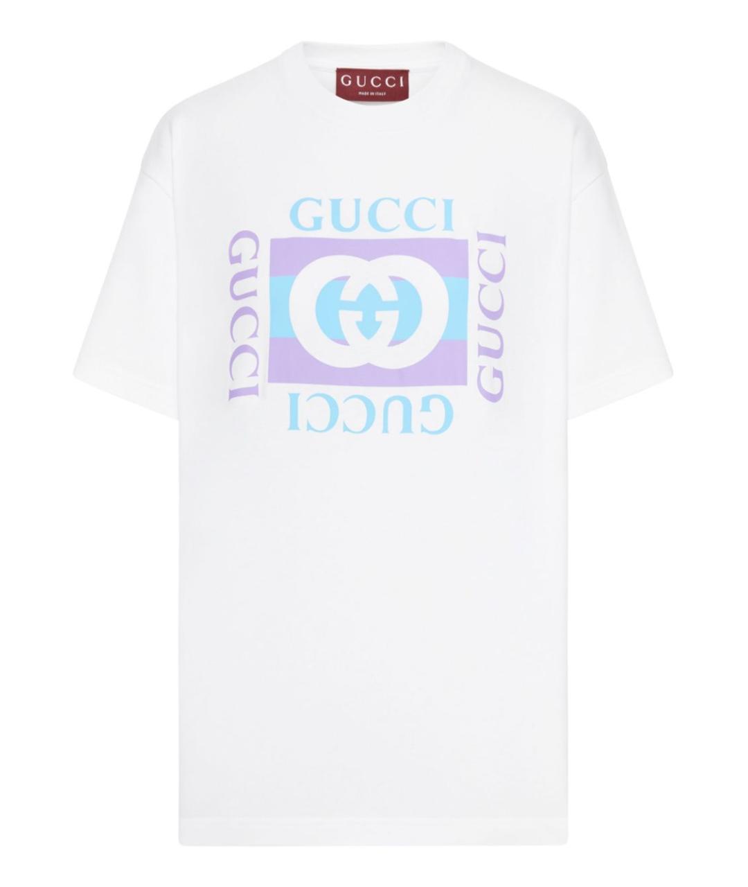 GUCCI Белая хлопковая футболка, фото 1
