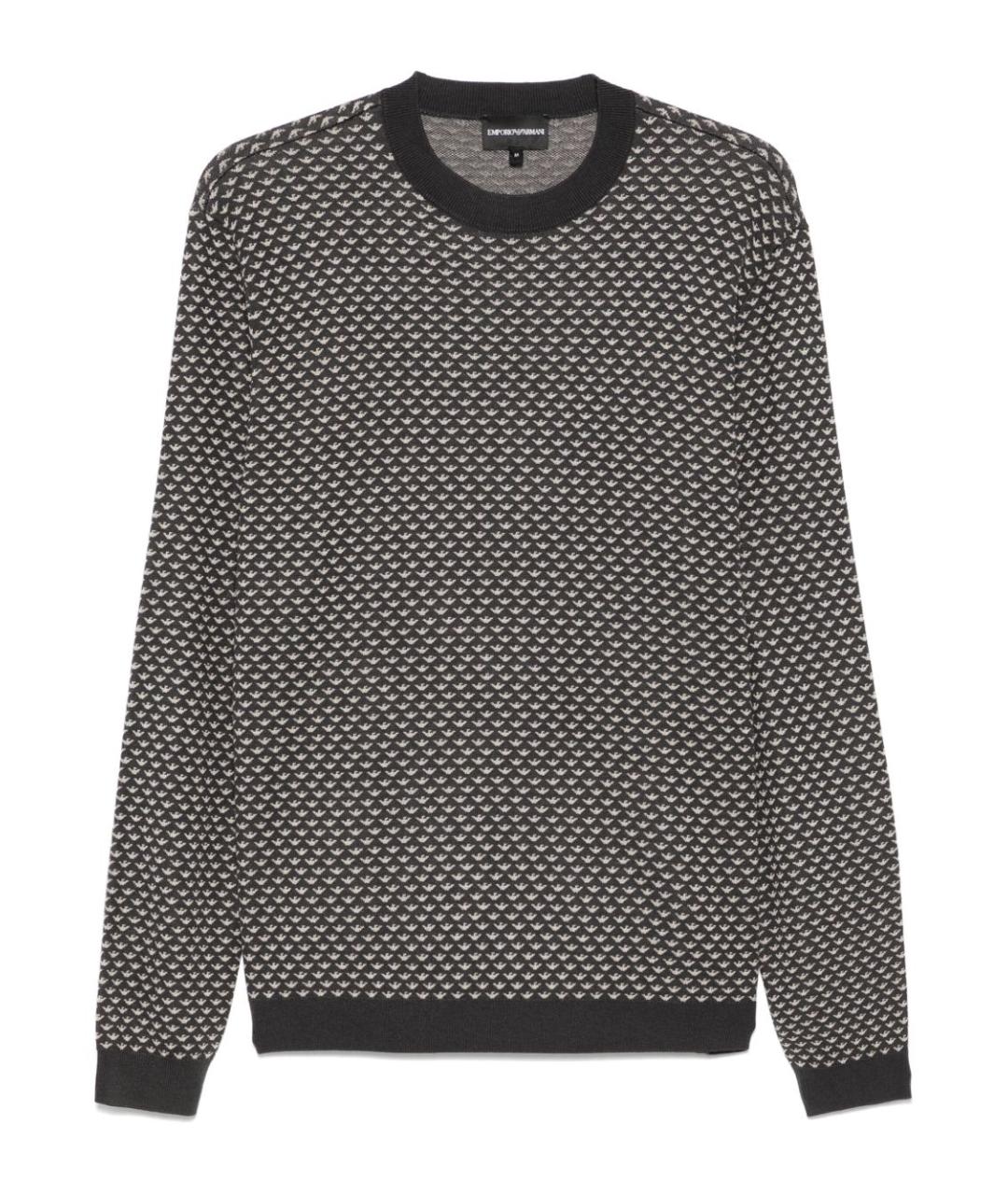 EMPORIO ARMANI Черный шерстяной джемпер / свитер, фото 1