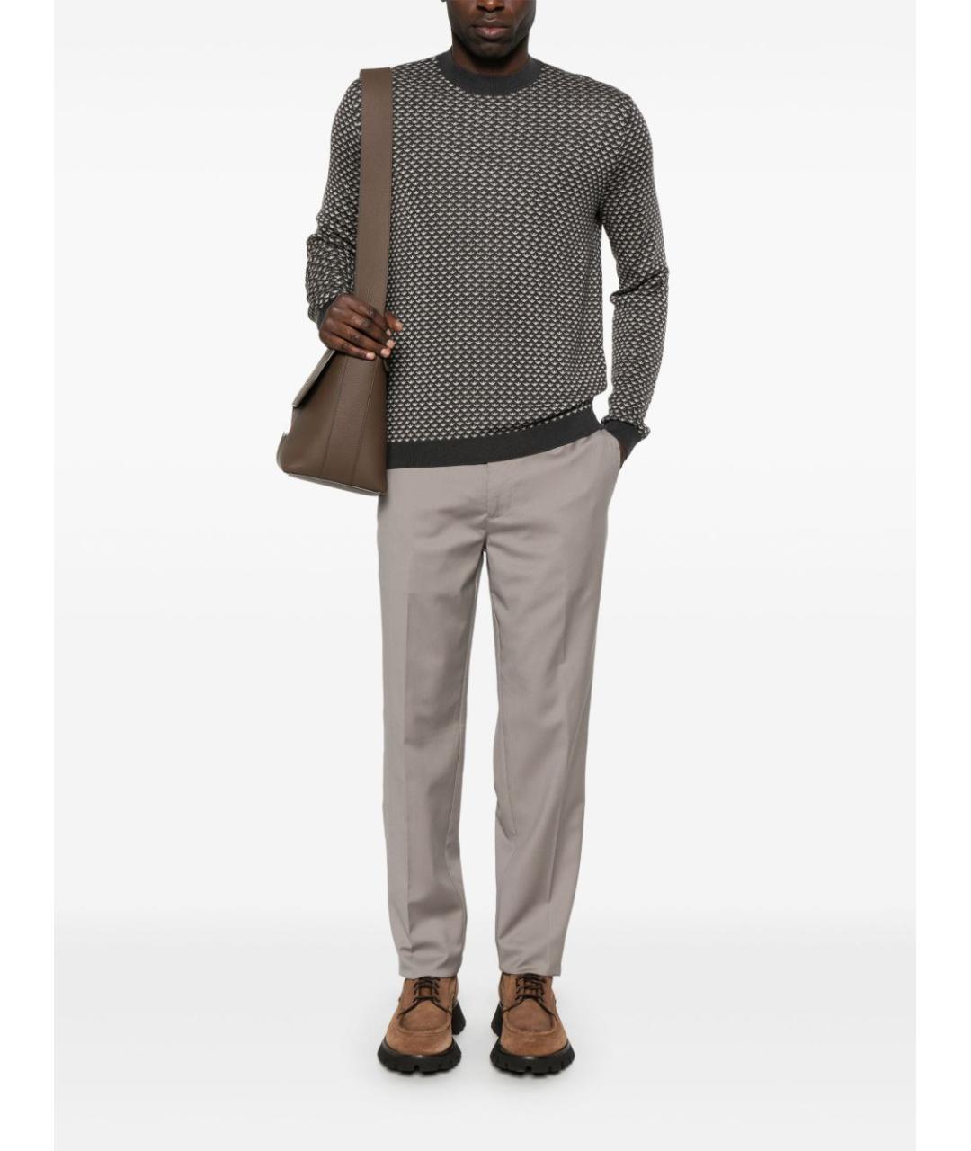 EMPORIO ARMANI Черный шерстяной джемпер / свитер, фото 5