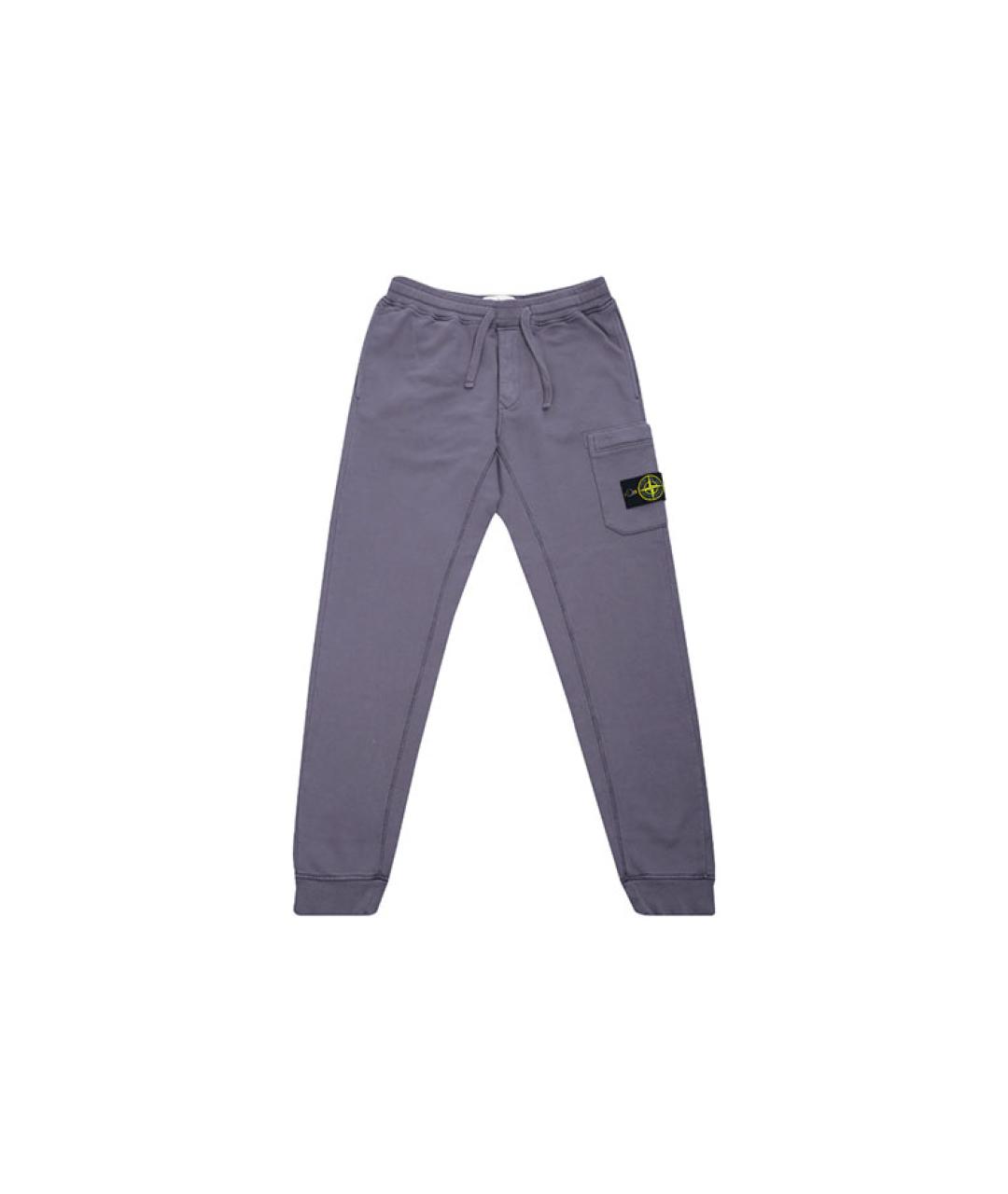 STONE ISLAND Серые хлопковые повседневные брюки, фото 1