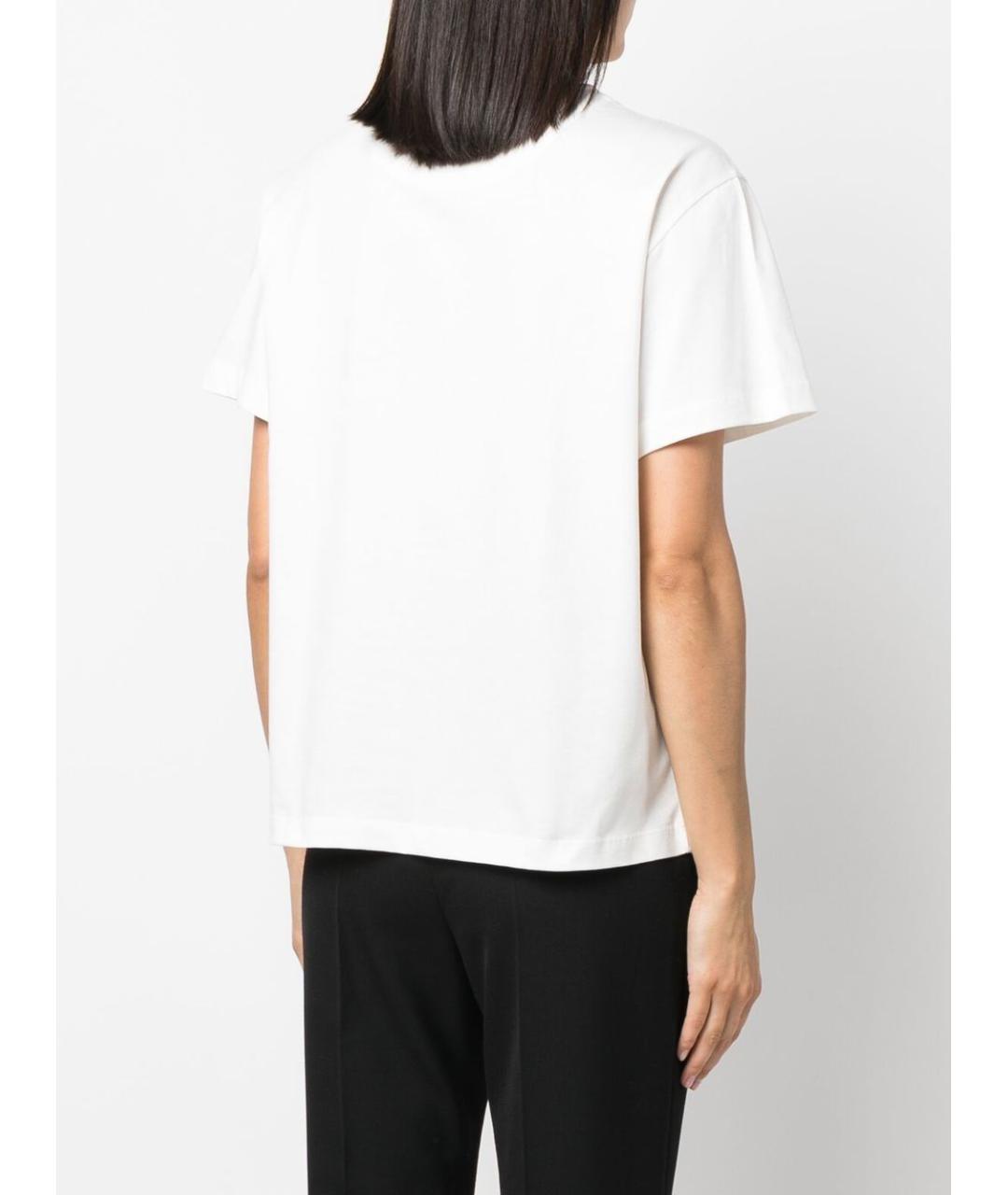 JIL SANDER Белая хлопковая футболка, фото 4