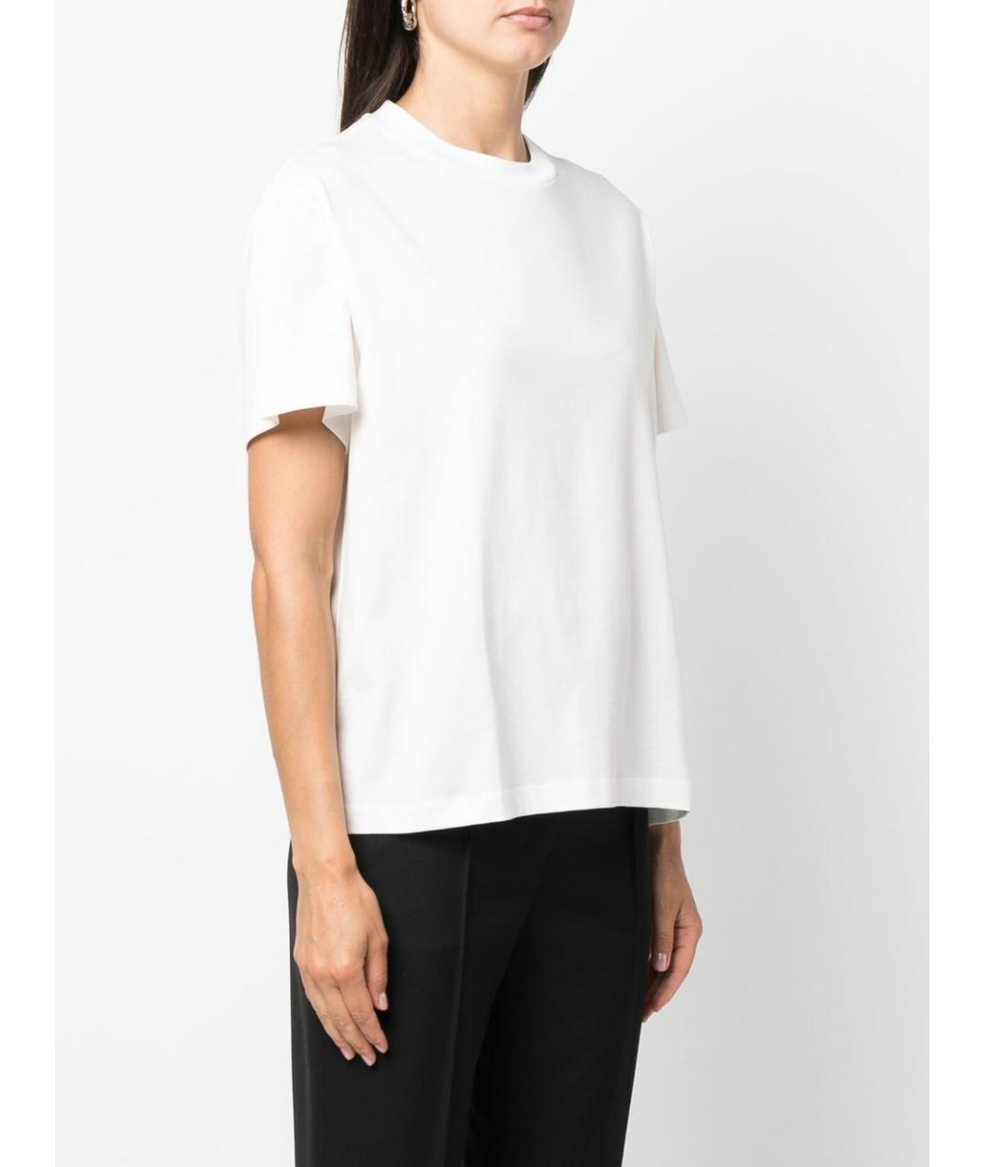 JIL SANDER Белая хлопковая футболка, фото 5