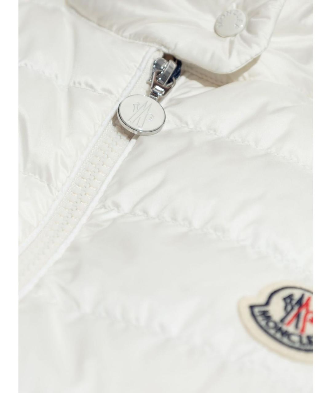 MONCLER Белый полиэстеровый жилет, фото 4