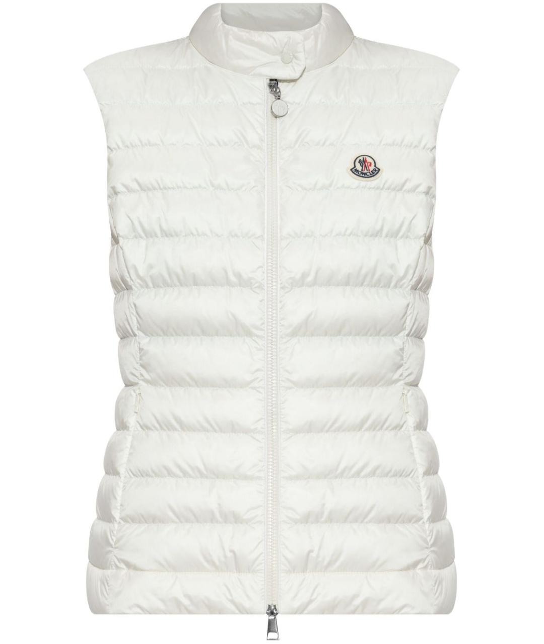 MONCLER Белый полиэстеровый жилет, фото 1