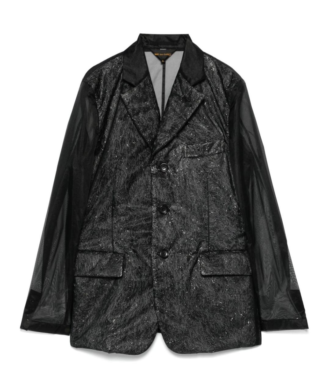 COMME DES GARÇONS Черный шифоновый жакет/пиджак, фото 1