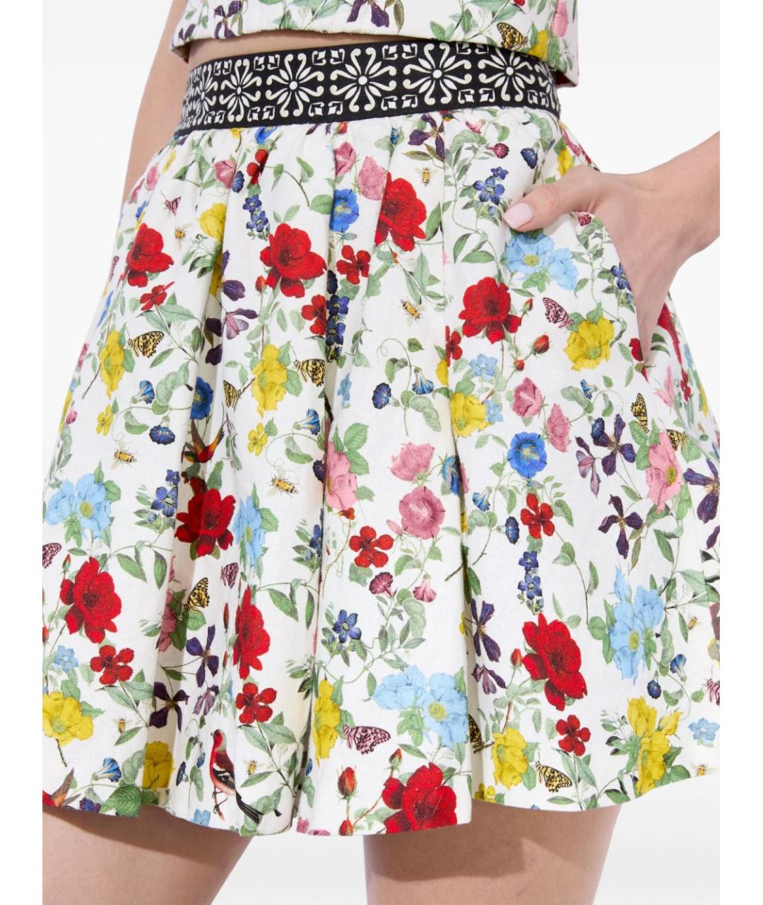 ALICE+OLIVIA Мульти хлопковая юбка мини, фото 2