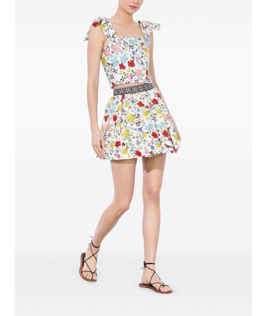 ALICE+OLIVIA Мульти хлопковая юбка мини, фото 6