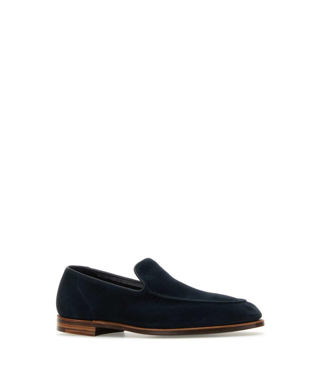 CROCKETT&JONES Темно-синие замшевые лоферы, фото 2