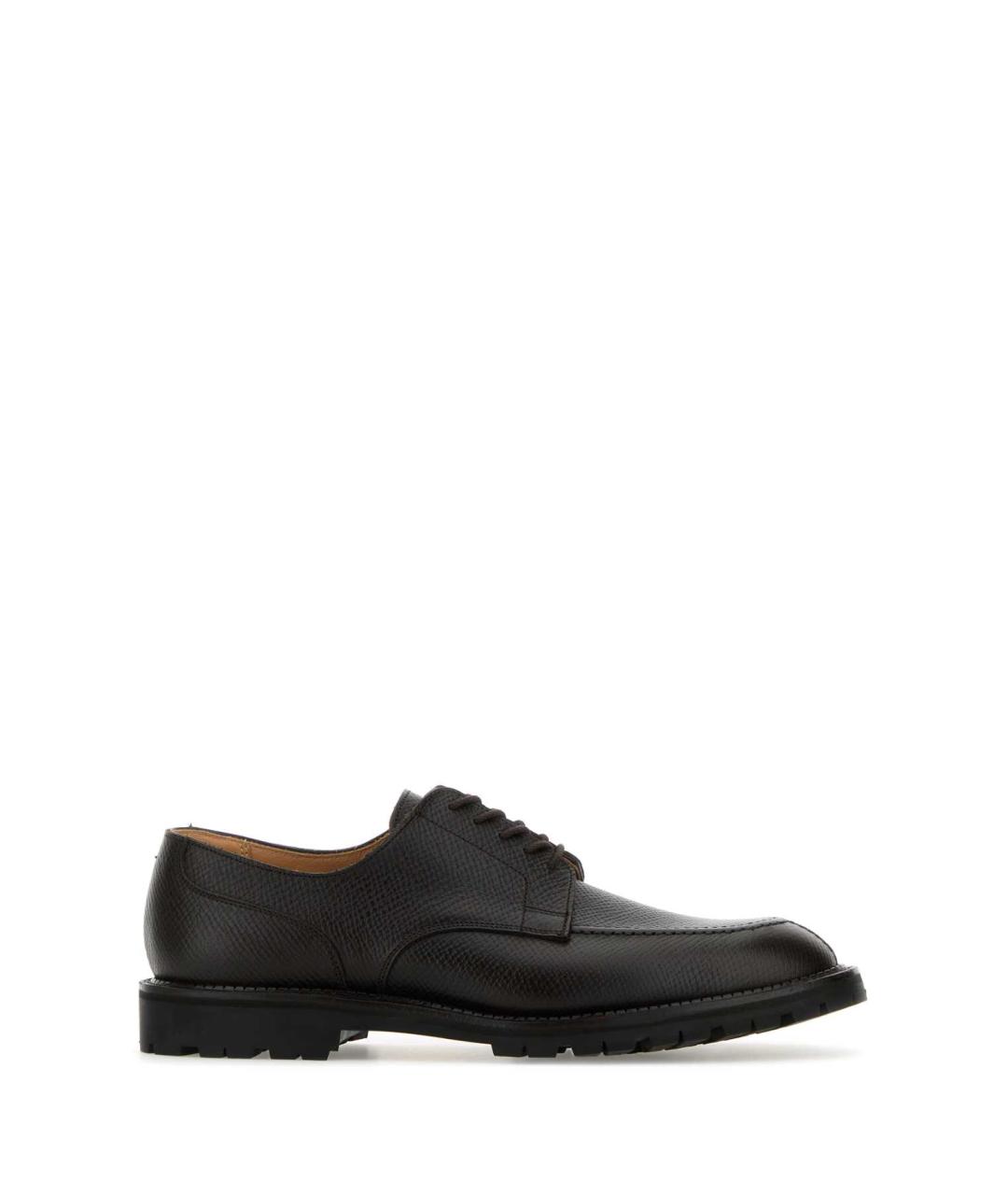 CROCKETT&JONES Коричневые кожаные низкие ботинки, фото 1