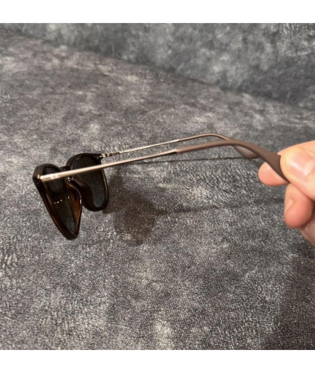 RAY BAN Черные металлические солнцезащитные очки, фото 2