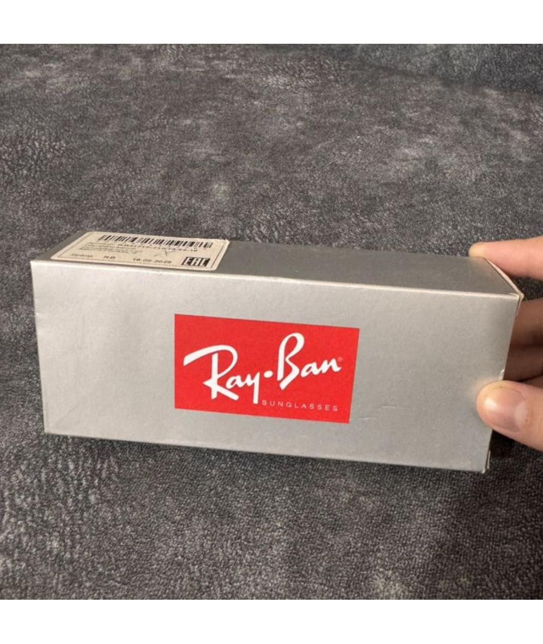 RAY BAN Черные металлические солнцезащитные очки, фото 5