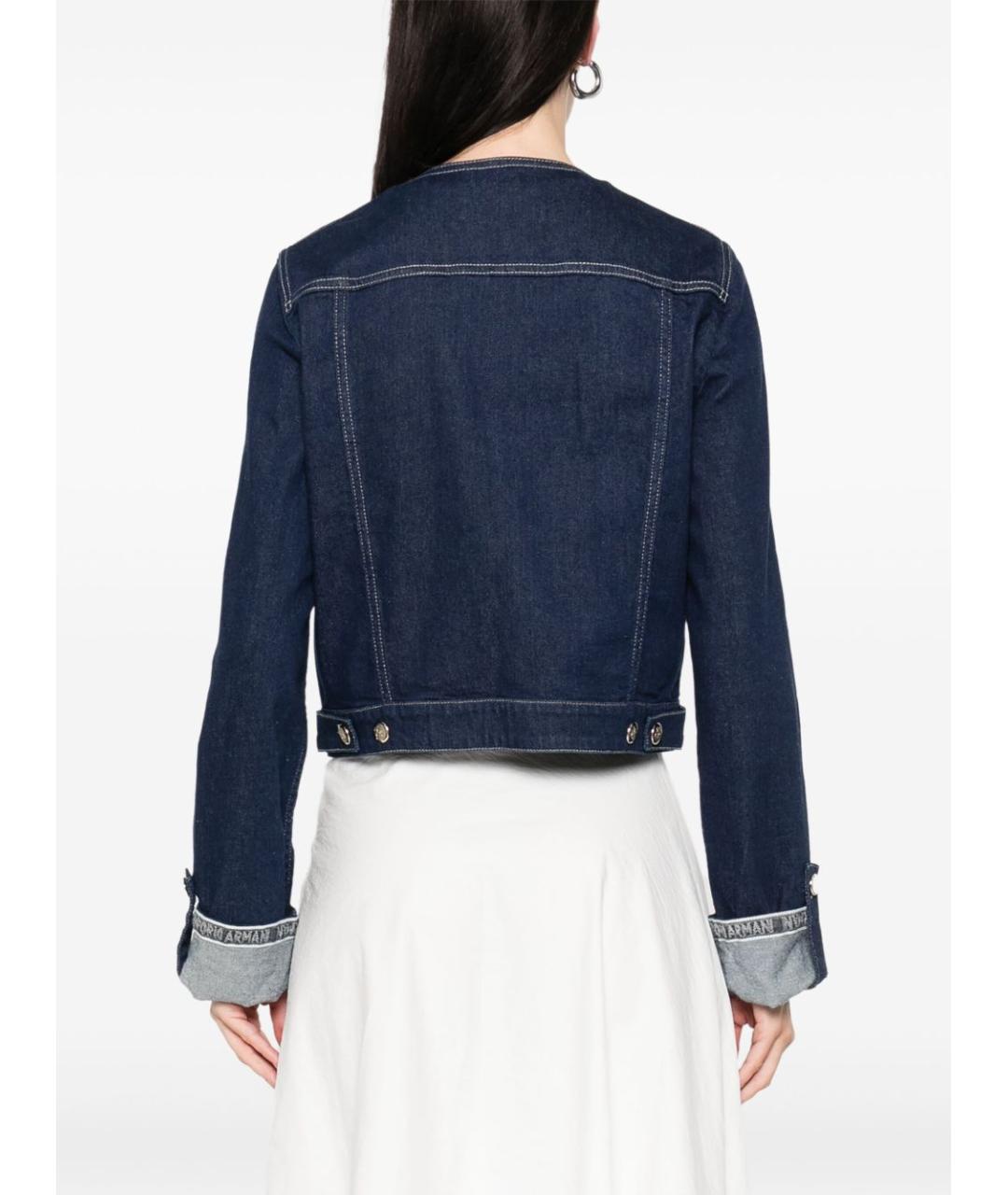 EMPORIO ARMANI Синяя хлопковая куртка, фото 5