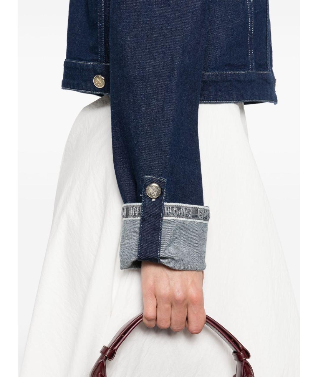 EMPORIO ARMANI Синяя хлопковая куртка, фото 3