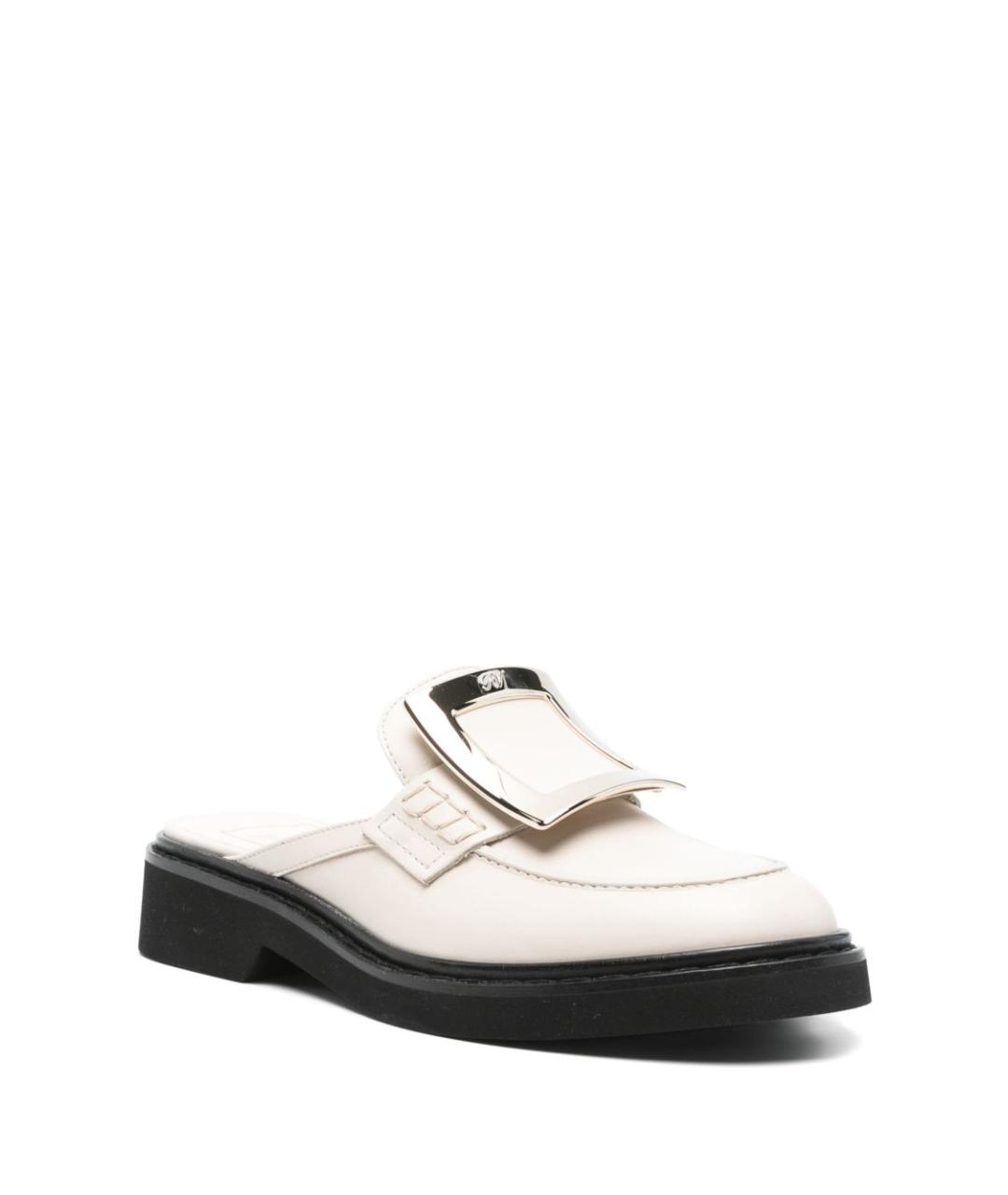 ROGER VIVIER Белые кожаные лоферы, фото 3