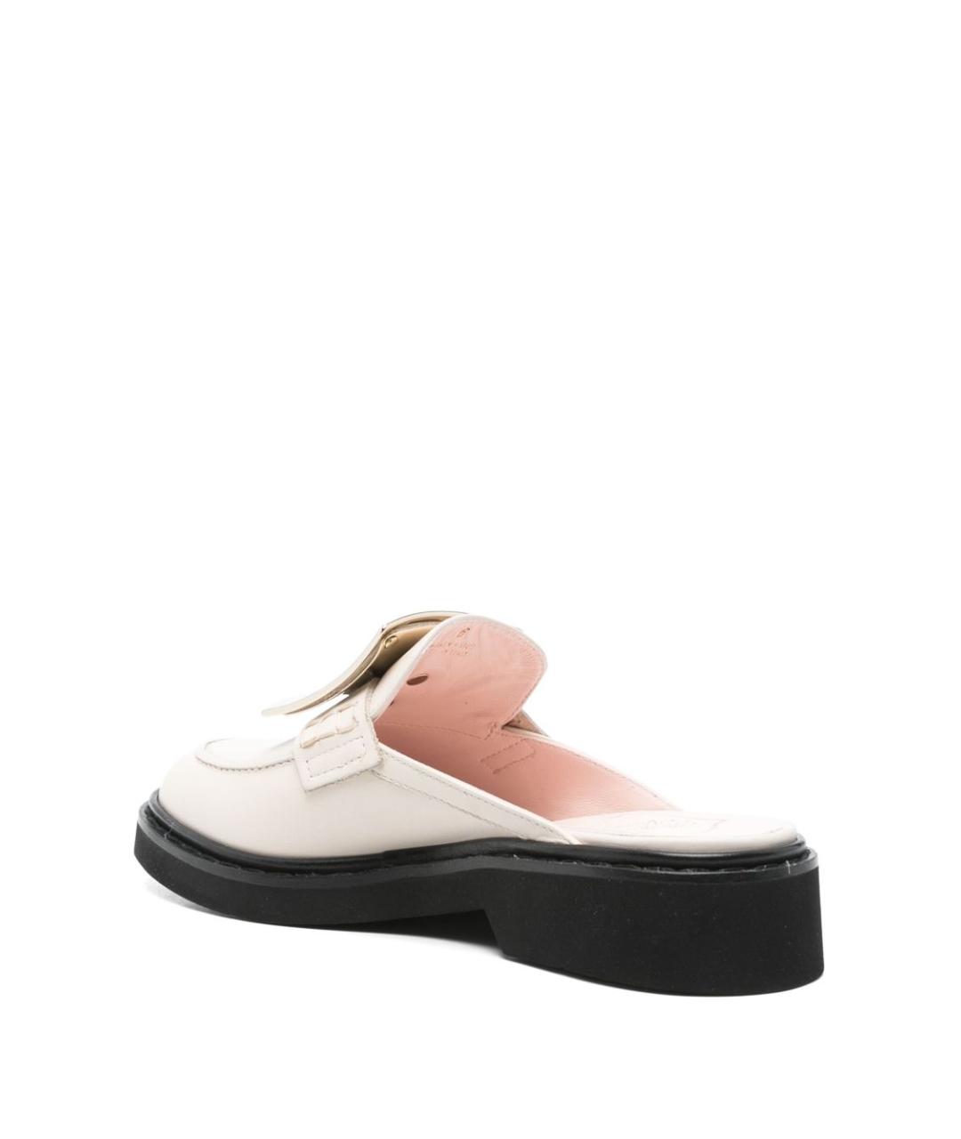 ROGER VIVIER Белые кожаные лоферы, фото 2