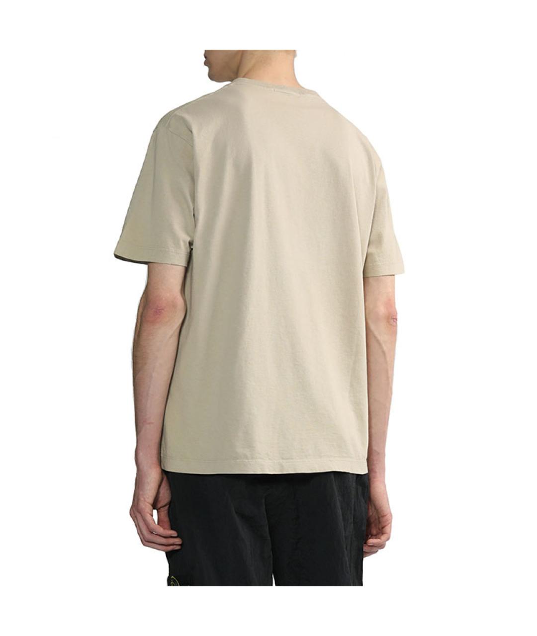 STONE ISLAND Серая хлопковая футболка, фото 3