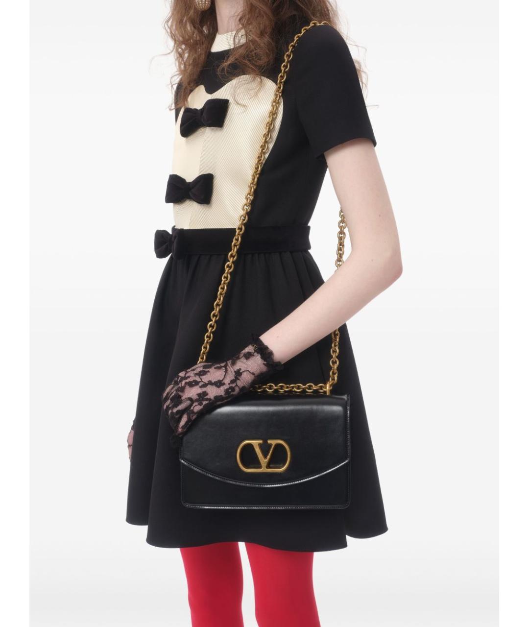 VALENTINO Черное шерстяное вечернее платье, фото 7