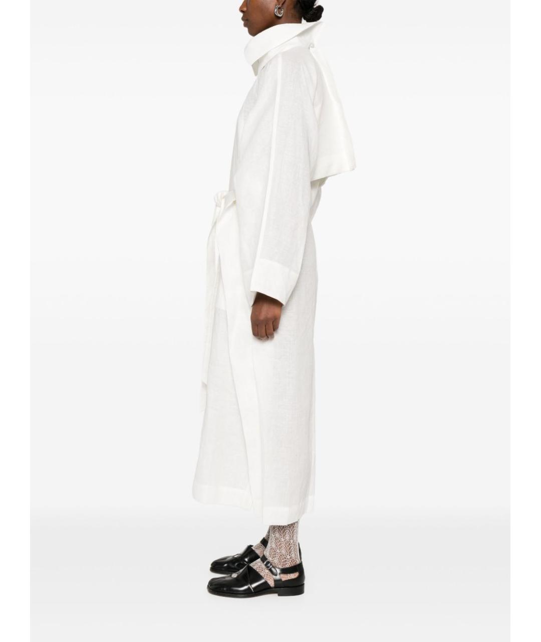 ISSEY MIYAKE Белое льняное пальто, фото 5