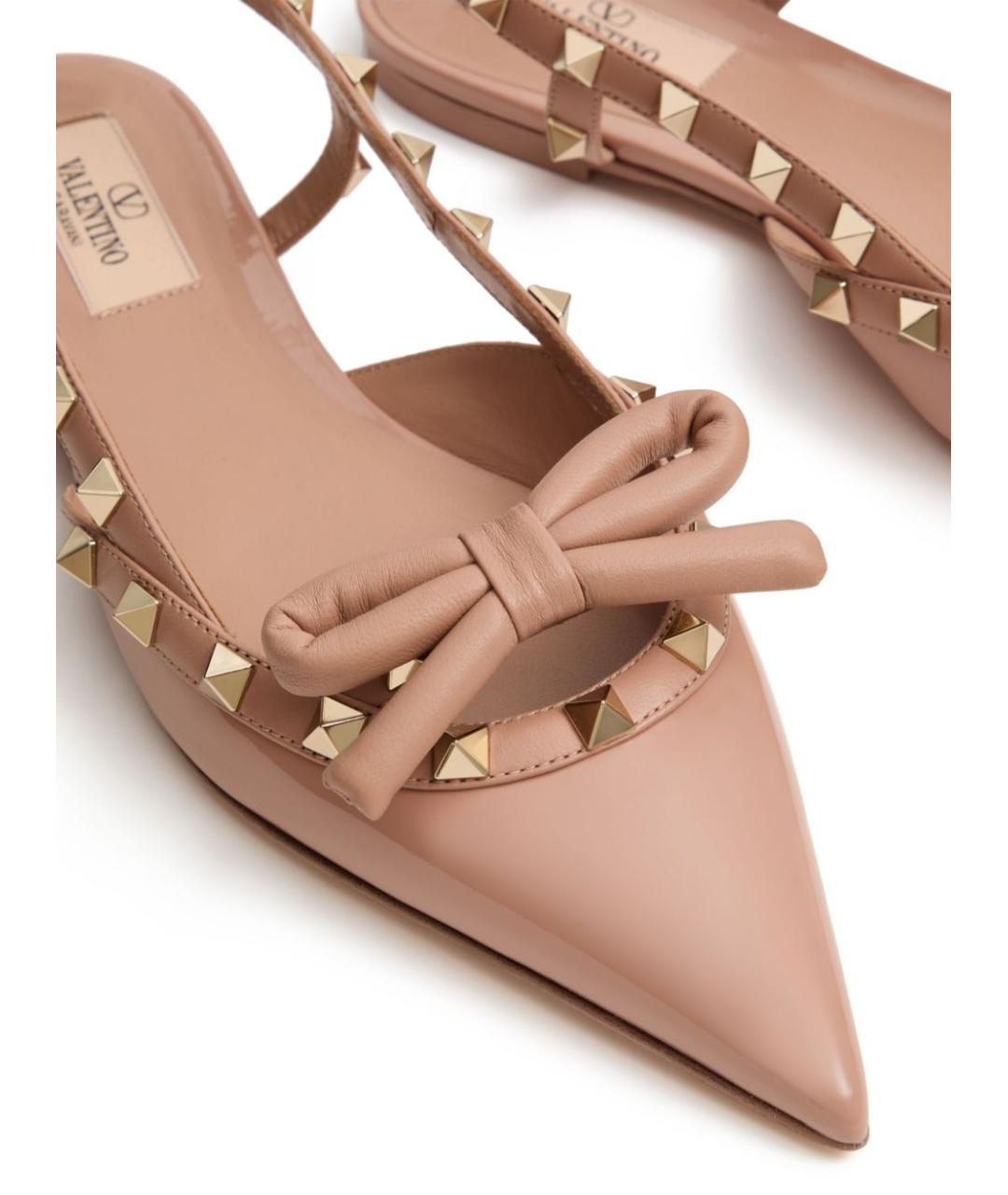 VALENTINO Розовые кожаные балетки, фото 2