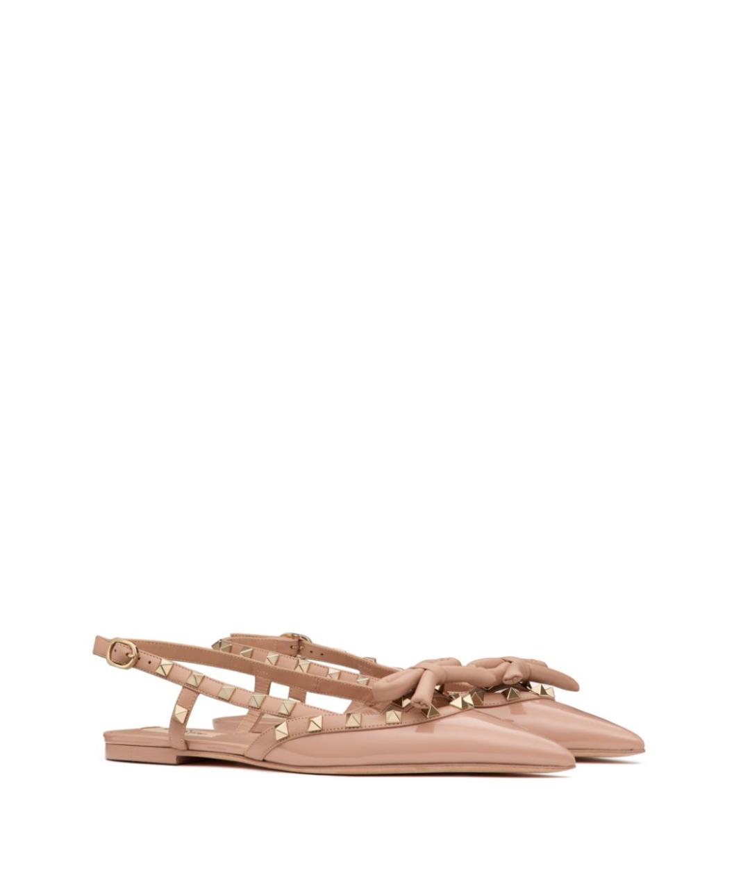 VALENTINO Розовые кожаные балетки, фото 4