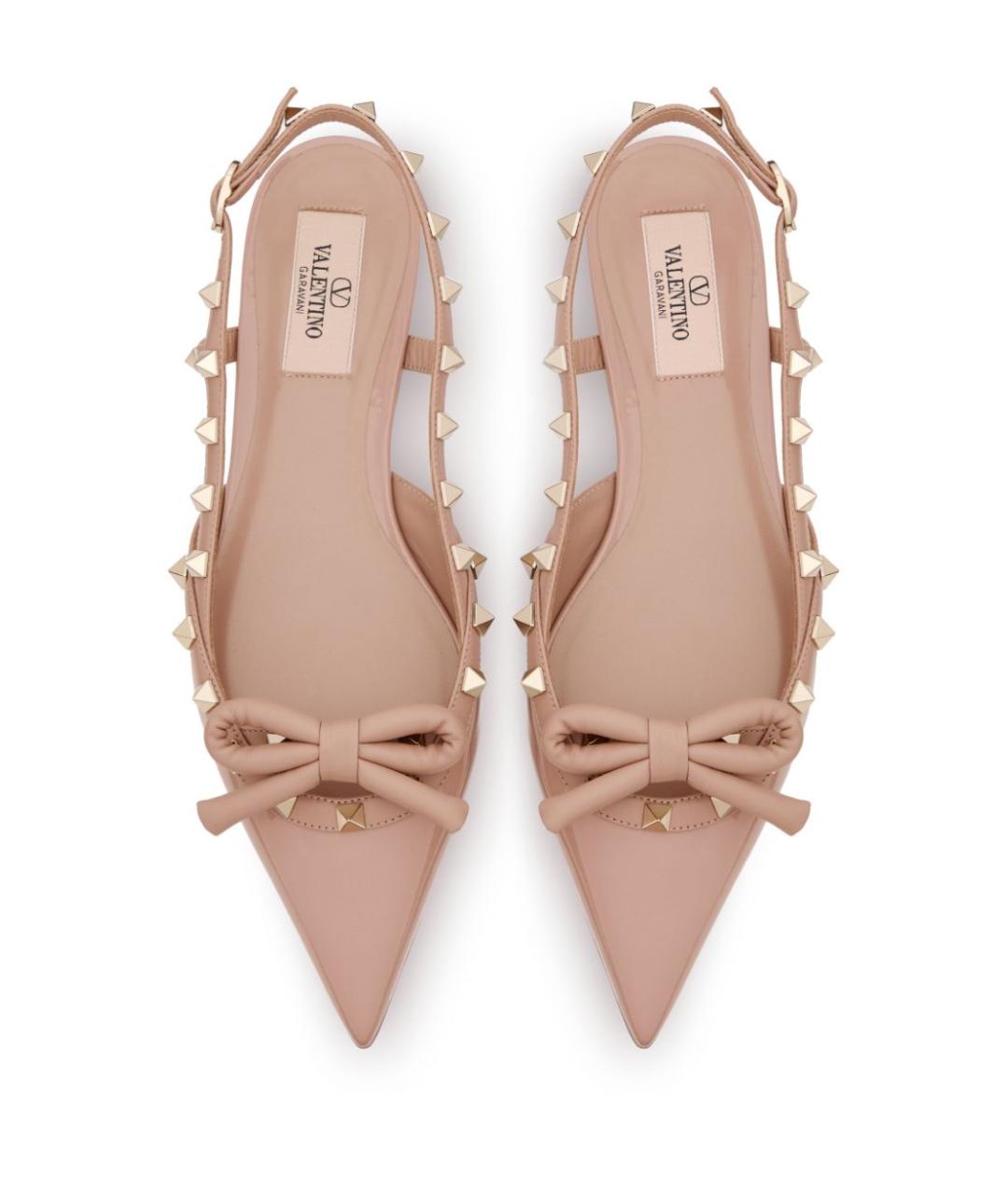 VALENTINO Розовые кожаные балетки, фото 6