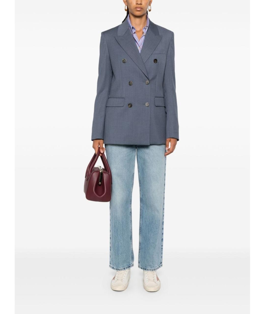 GOLDEN GOOSE DELUXE BRAND Голубая шерстяная куртка, фото 4