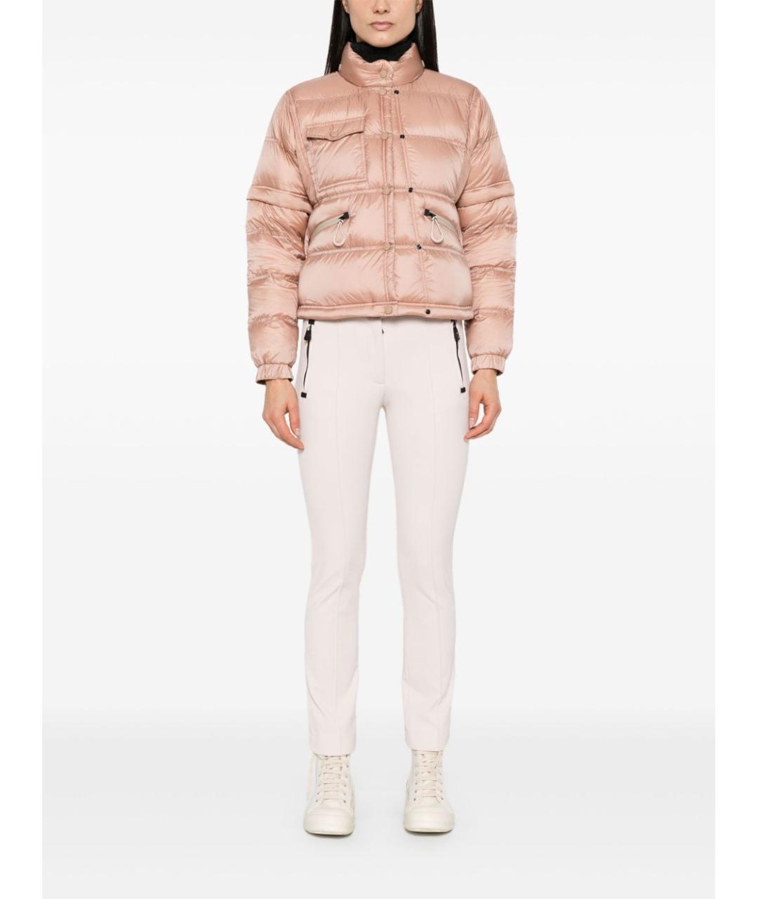 MONCLER GRENOBLE Розовый полиэстеровый пуховик, фото 2