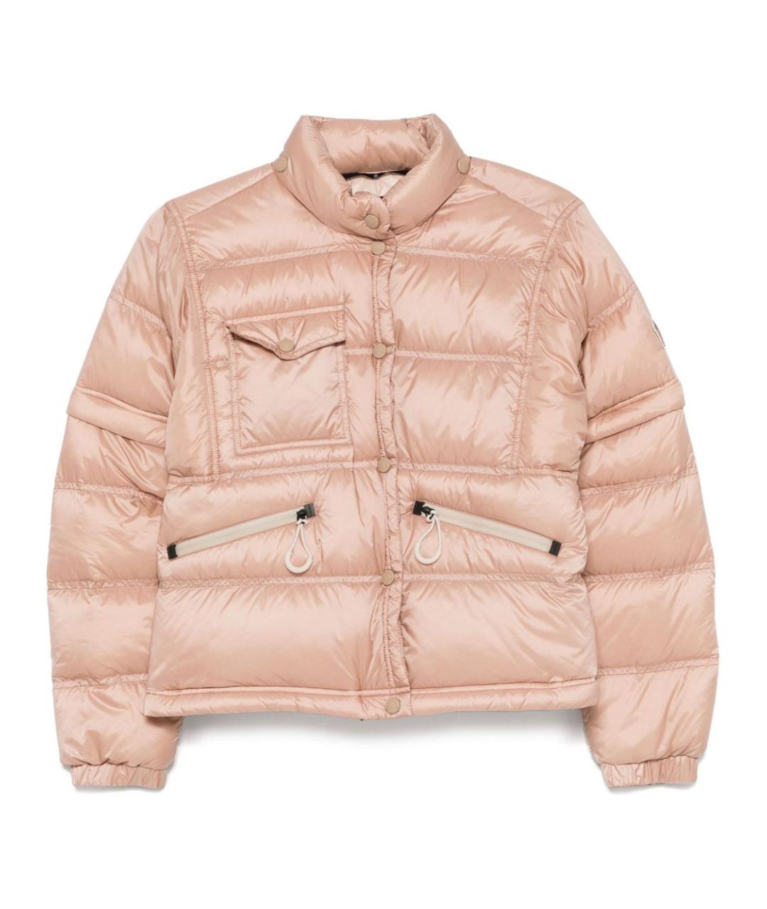 MONCLER GRENOBLE Розовый полиэстеровый пуховик, фото 1