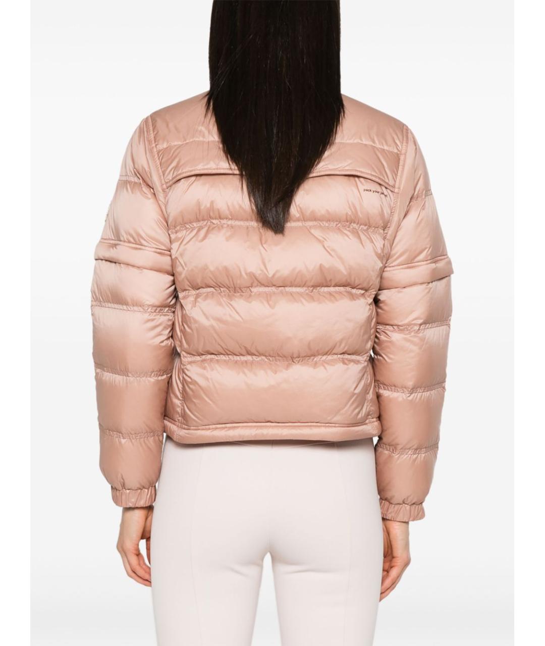 MONCLER GRENOBLE Розовый полиэстеровый пуховик, фото 4