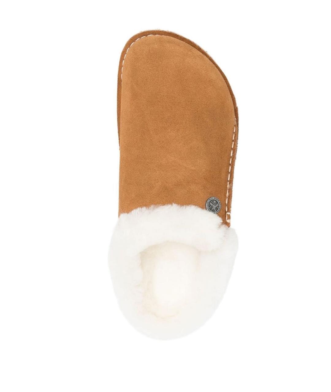 BIRKENSTOCK Бежевые кожаные сабо, фото 3