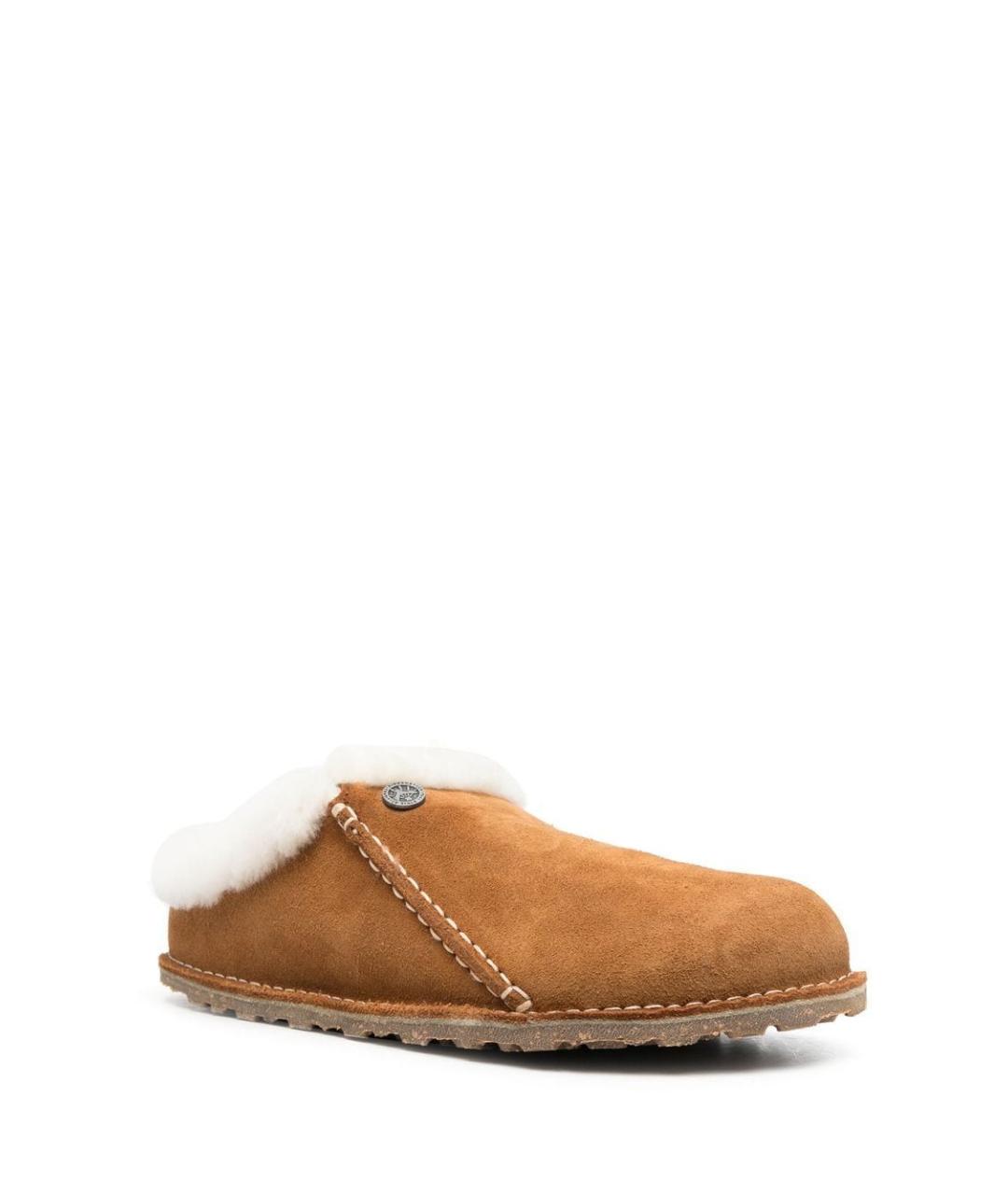 BIRKENSTOCK Бежевые кожаные сабо, фото 2