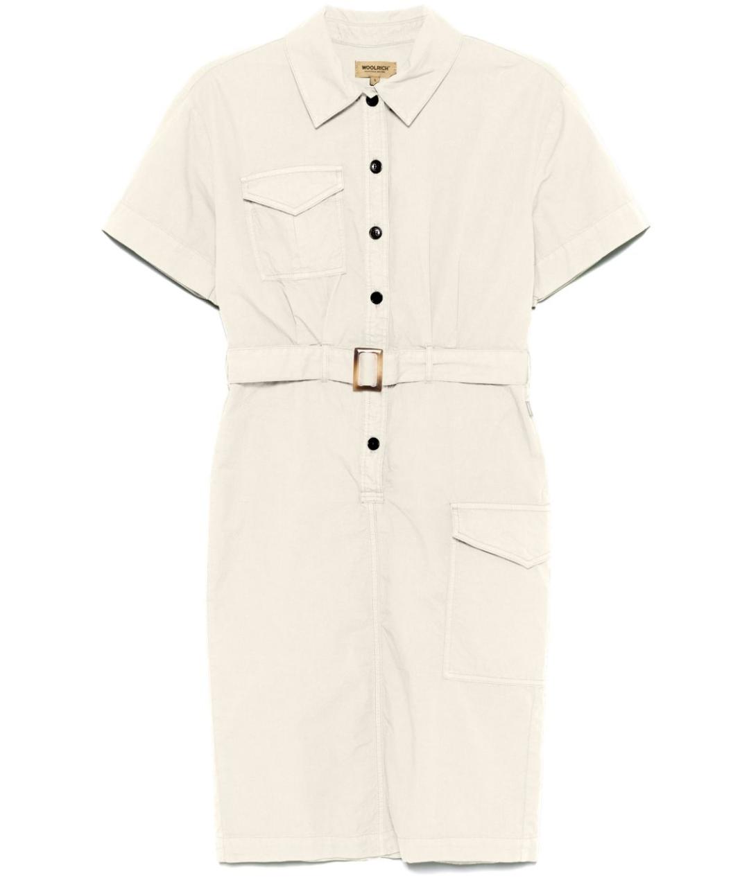 WOOLRICH Бежевое хлопковое повседневное платье, фото 1