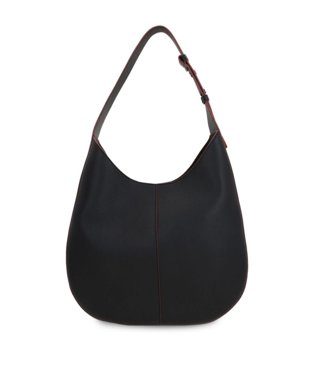 TOD'S Черная кожаная сумка тоут, фото 4