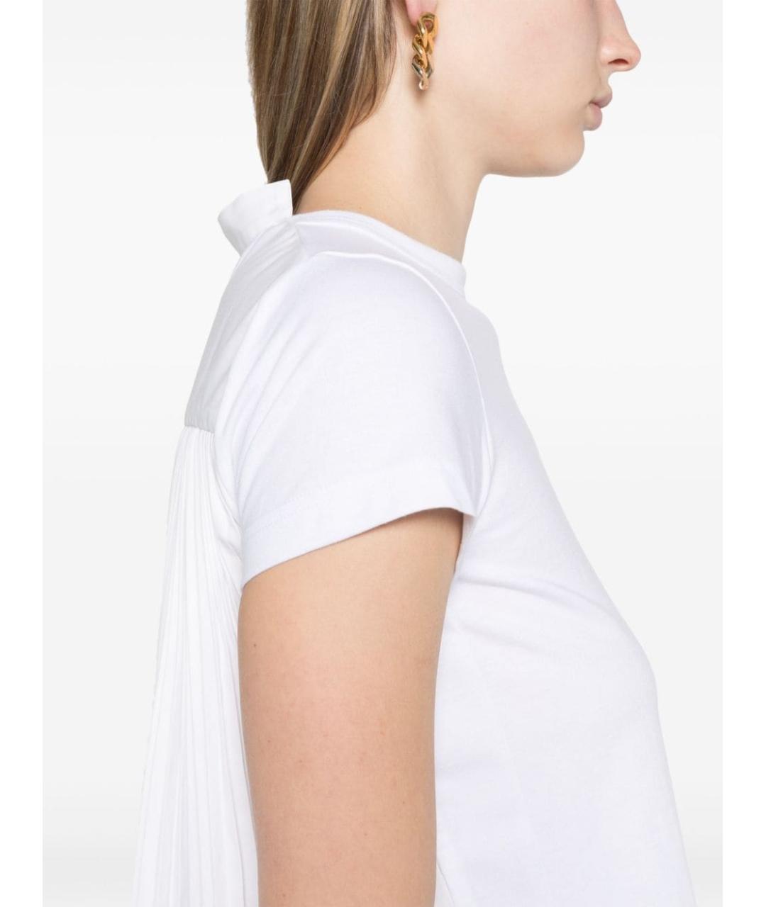 SACAI Белая хлопковая футболка, фото 4
