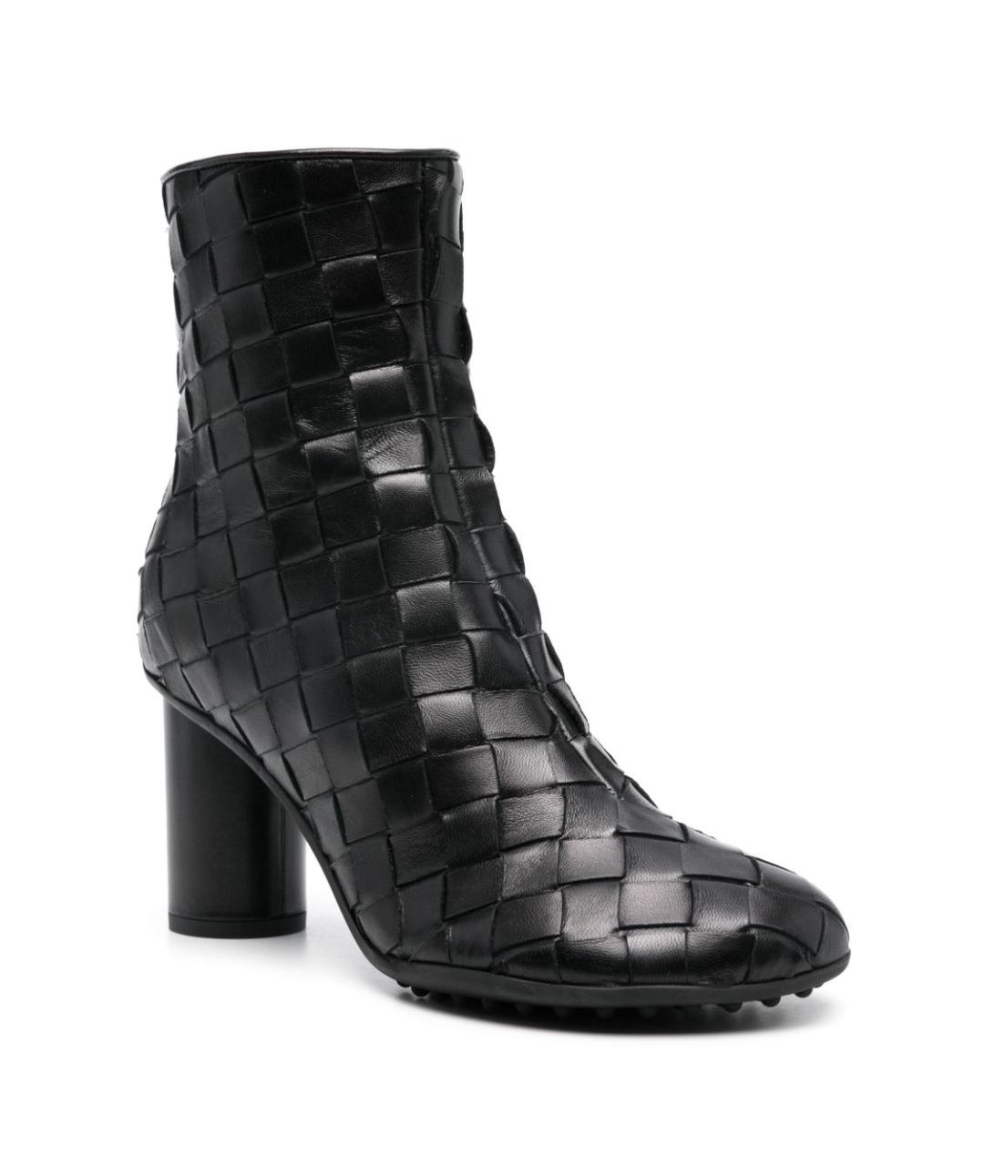 BOTTEGA VENETA Черные кожаные ботильоны, фото 4
