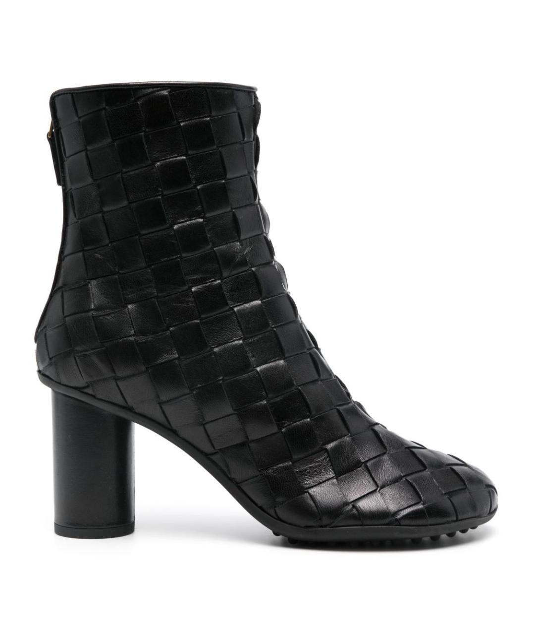 BOTTEGA VENETA Черные кожаные ботильоны, фото 1