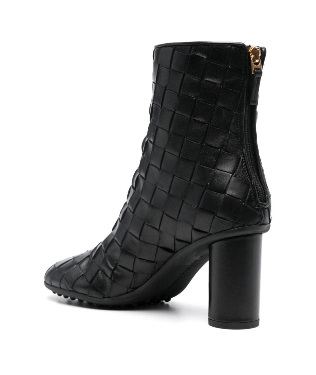 BOTTEGA VENETA Черные кожаные ботильоны, фото 2