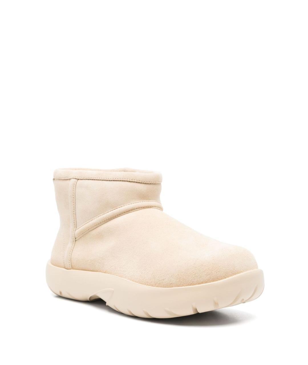 BOTTEGA VENETA Бежевые кожаные полусапоги, фото 2