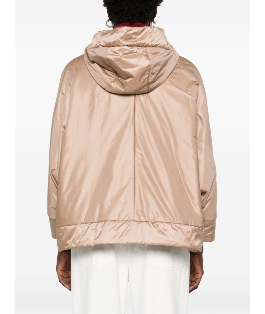 MAX MARA Бежевая синтетическая куртка, фото 2