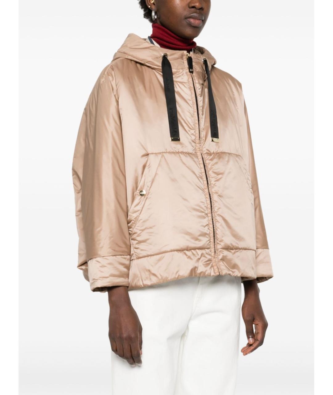 MAX MARA Бежевая полиэстеровая куртка, фото 3