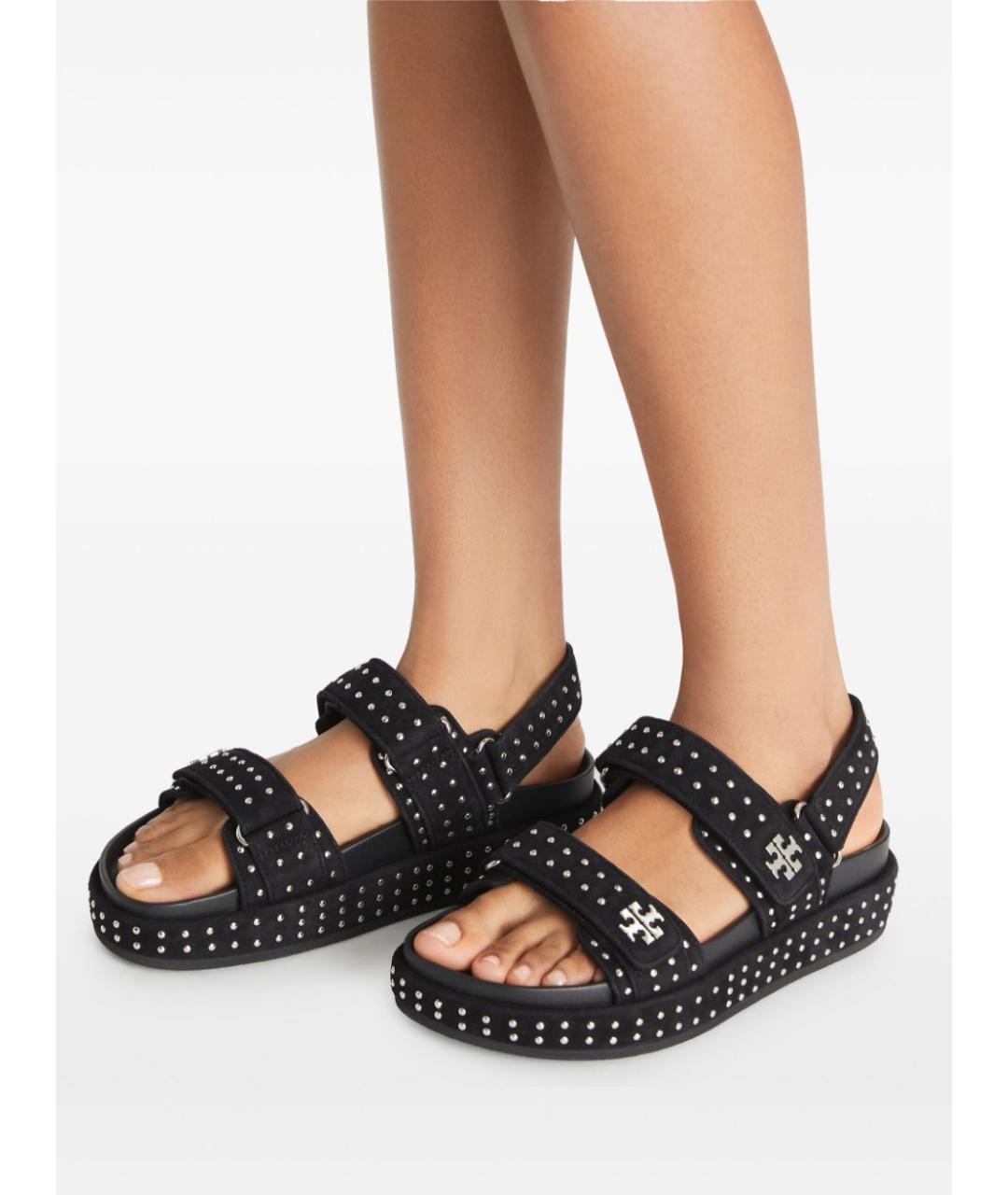 TORY BURCH Черные замшевые сандалии, фото 4
