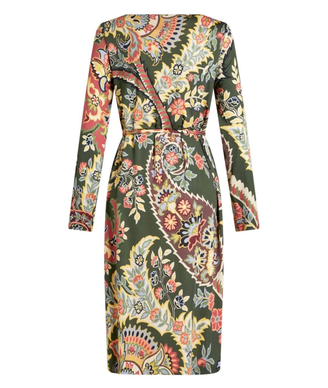 ETRO Зеленые вискозное повседневное платье, фото 2