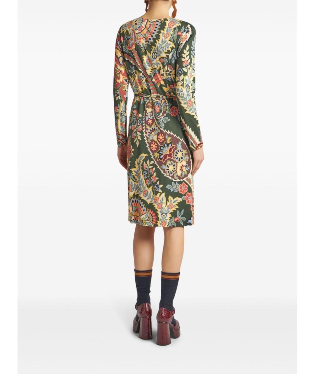 ETRO Зеленые вискозное повседневное платье, фото 4