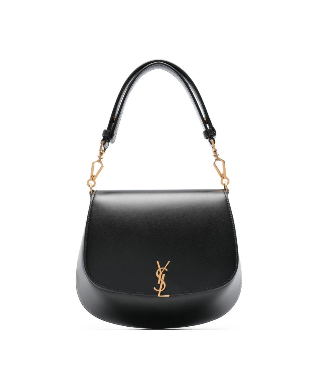 SAINT LAURENT Черная кожаная сумка через плечо, фото 1