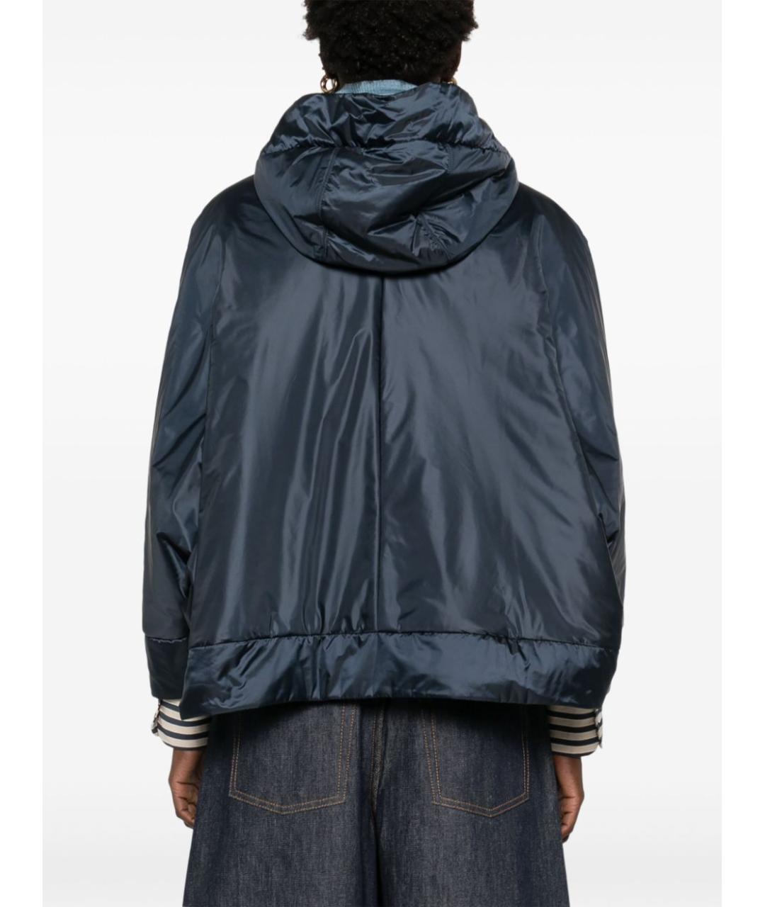 MAX MARA Синяя полиэстеровая куртка, фото 6